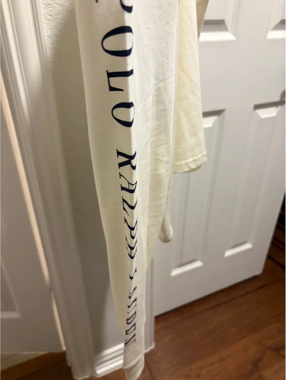 Polo Ralph Lauren Kids Long Sleeve White Logo Shirt Size M (10-12)